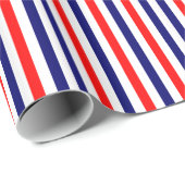 Rote weiße blaue gestreifte geschenkpapier (Rolleneckpunkt)