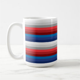 ROTE WEISSE BLAUE GRAY STRIPEN KAFFEETASSE