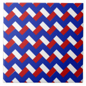 Rote weiße blaue Keramik-Fliese des Muster-V Fliese (Vorderseite)