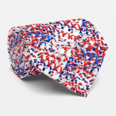 ROTE WEISSE BLAUE KRAWATTE (Gerollt)