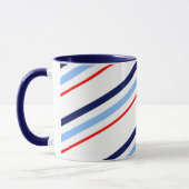 Rote weiße blaue nautischstreifen tasse (Links)