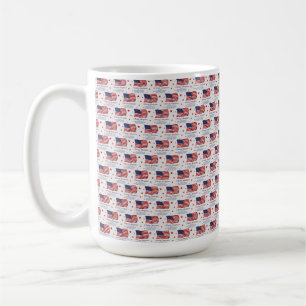 ROTE WEISSE BLAUE PATRIOTISCHE AMERIKANISCHE FLAGE KAFFEETASSE