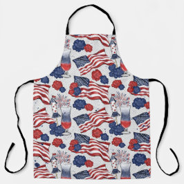 ROTE WEISSE BLAUE PATRIOTISCHE FLACHEN BLUME SCHÜRZE