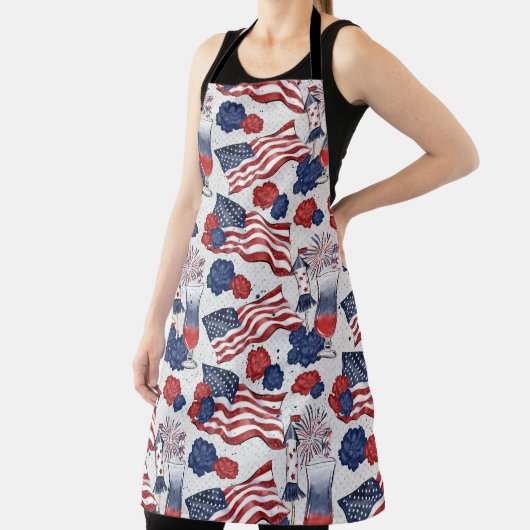 ROTE WEISSE BLAUE PATRIOTISCHE FLACHEN BLUME SCHÜRZE (InSitu)