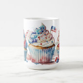 ROTE WEISSE BLAUE PATRIOTISCHE KUPCAKEN KAFFEETASSE (Mittel)