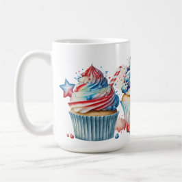 ROTE WEISSE BLAUE PATRIOTISCHE KUPCAKEN KAFFEETASSE