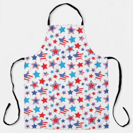 ROTE WEISSE BLAUE PATRIOTISCHE STARTEN SCHÜRZE