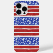 ROTE WEISSE BLAUE PATRIOTISCHE US FLAGGE Case-Mate iPhone HÜLLE (Rückseite)