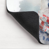 ROTE WEISSE BLAUE PATRIOTISCHE WASSERFARBENKÜCHE MOUSEPAD (Ecke)