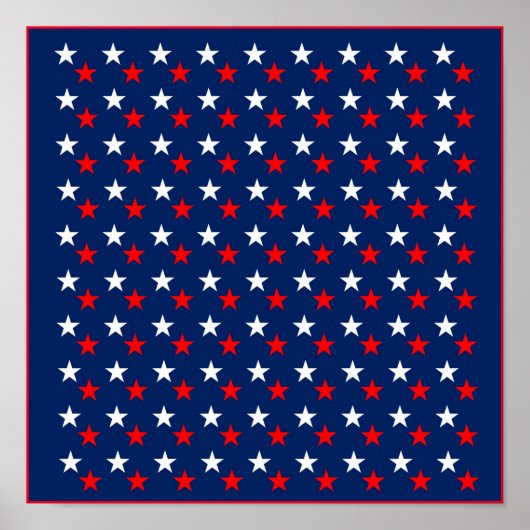 ROTE WEISSE BLAUE STARS PATTERBACKGRUNDS WALLPAPIE POSTER (Vorne)