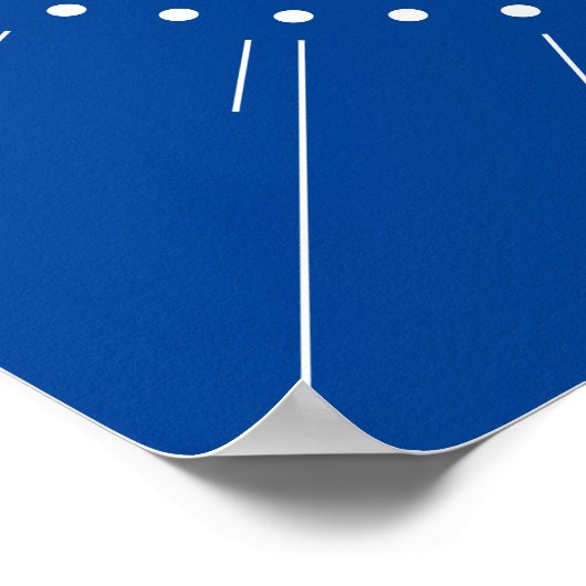 Rote, weiße, blaue Sterne-Initialen oder Monogramm Poster (Ecke)