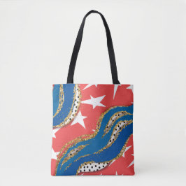 ROTE WEISSE BLUE GOLD PATRIOTIC STARS STRIPEN TASCHE