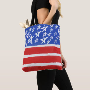 ROTE WEISSE BLUE GOLD PATRIOTIC STARS STRIPEN TASCHE