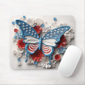 ROTE WEISSE BLUE PATRIOTISCHE SCHALTFLÄCHE UND BLU MOUSEPAD (Mit Mouse)