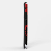 Rote, weiße Blume auf schwarz Case-Mate iPhone Hülle (Hinten/Rechts)