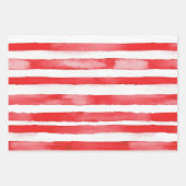 Rote weiße Blume Herz Brautparty Geschenkpapier Set (Vorderseite 3)