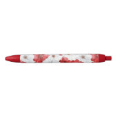 Rote Weiße Blumen Hochzeit Kugelschreiber (Vorderseite)