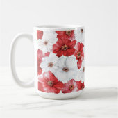 Rote Weiße Blumen Kaffeetasse (Links)