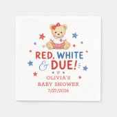 Rote Weiße Due-Party-Servietten Serviette (Vorderseite)