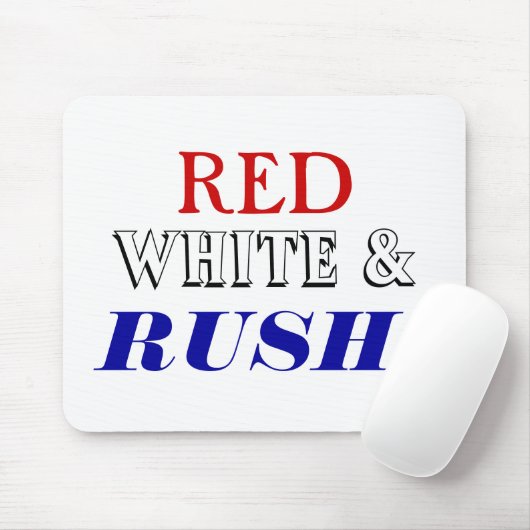 Rote weiße Eile Mousepad (Mit Mouse)