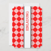 Rote weiße Einladung (Vorderseite)