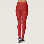 Rote weiße Glitzern-Glitzer-Blick-Leggings Leggings (Rückseite)