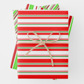 Rote, weiße, grüne, farbige Weihnachtsschmuck Geschenkpapier Set (Beispiel)