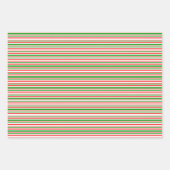 Rote, weiße, grüne Weihnachtsmuster Geschenkpapier Set (Vorderseite 2)