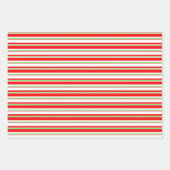 Rote, weiße, grüne Weihnachtsmuster Geschenkpapier Set (Vorderseite 2)