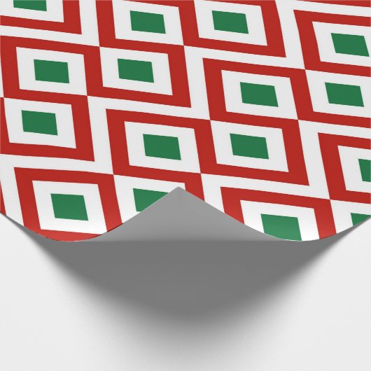 Rote, weiße, grüne Windungs-Geschenk-Verpackung Geschenkpapier (Ecke)