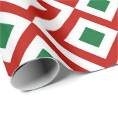 Rote, weiße, grüne Windungs-Geschenk-Verpackung Geschenkpapier (Rolleneckpunkt)