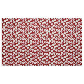 Rote weiße Kaffeebohnen Muster Stoff (Fat Quarter (45,7 x 55,9 cm))
