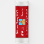 Rote weiße kundengerechte SchulWiedersehen-Fahne Banner (Vertikal)