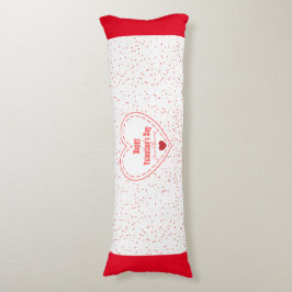 Rote weiße Liebe Herz Einfach Moderner Valentinsta Seitenschläferkissen