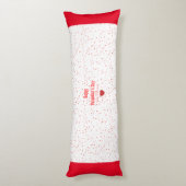 Rote weiße Liebe Herz Einfach Moderner Valentinsta Seitenschläferkissen (Rückseite (Vertikal))