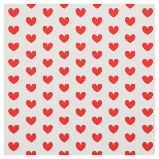 Rote weiße Liebe Herz Gemustert Stoff (Muster)