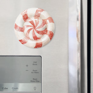 Rote Weiße Pfefferminz-Weihnachtsbonbons Magnet