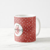 Rote Weiße Punkte Erdbeeren Obst Kaffeetasse (VorderseiteRechts)