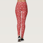 Rote Weiße Punkte Leggings (Rückseite)