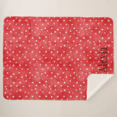Rote weiße Punkte Sherpadecke (Vorderseite (Horizontal))