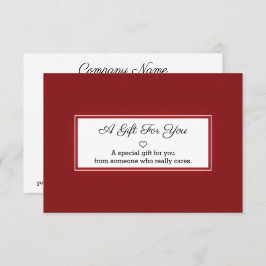 Rote, weiße Rechteck-Gestaltkarte (Vorne/Hinten)