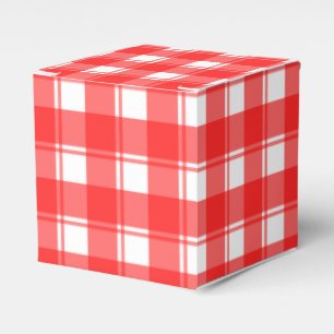 Rote weiße Retro-Karo-Muster-Partygeschenkbox Geschenkschachtel