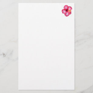 rote weiße rosa Hibiskusaloha Blume Briefpapier