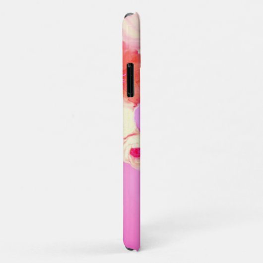 ROTE WEISSE ROSEN UND PINK ANEMONE BLUME MONOGRAM Case-Mate iPhone HÜLLE (Hinten/Rechts)