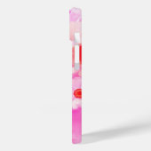 ROTE WEISSE ROSEN UND PINK ANEMONE BLUME MONOGRAM Case-Mate iPhone HÜLLE (Rückseite / Links)