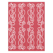 Rote weiße Schriftrollen Tischdecke (Vorderseite)