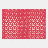 ROTE, WEISSE, SCHWARZE HUNDE-KATZPALETTENDRUCKE GESCHENKPAPIER SET (Vorderseite)