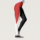 Rote/weiße/schwarze Muster-Leggings Leggings (Rechts)