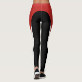 Rote/weiße/schwarze Muster-Leggings Leggings (Rückseite)