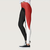 Rote/weiße/schwarze Muster-Leggings Leggings (Links)